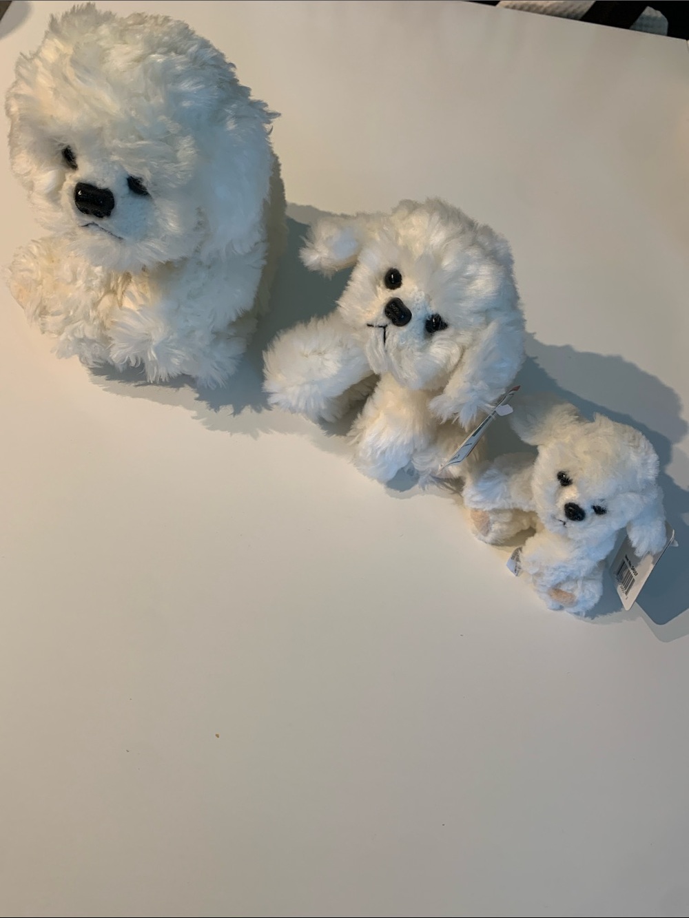 Russ Cream Stackable Plush Puppy Trio - Muffin series.
